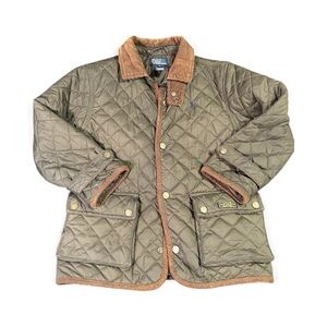 Ralph Lauren Kids Quilted Jacket - Olive and Brown